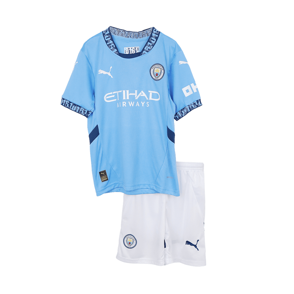 Manchester City Home Jersey Kit 2024/25 Kids(Jersey+Shorts)