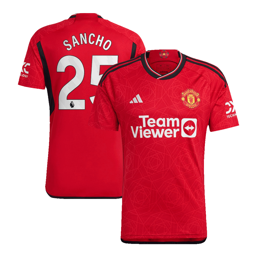 Manchester United SANCHO #25 Home Jersey 2023/24 - Football Shirt | SmartJerseys | Official Quality
