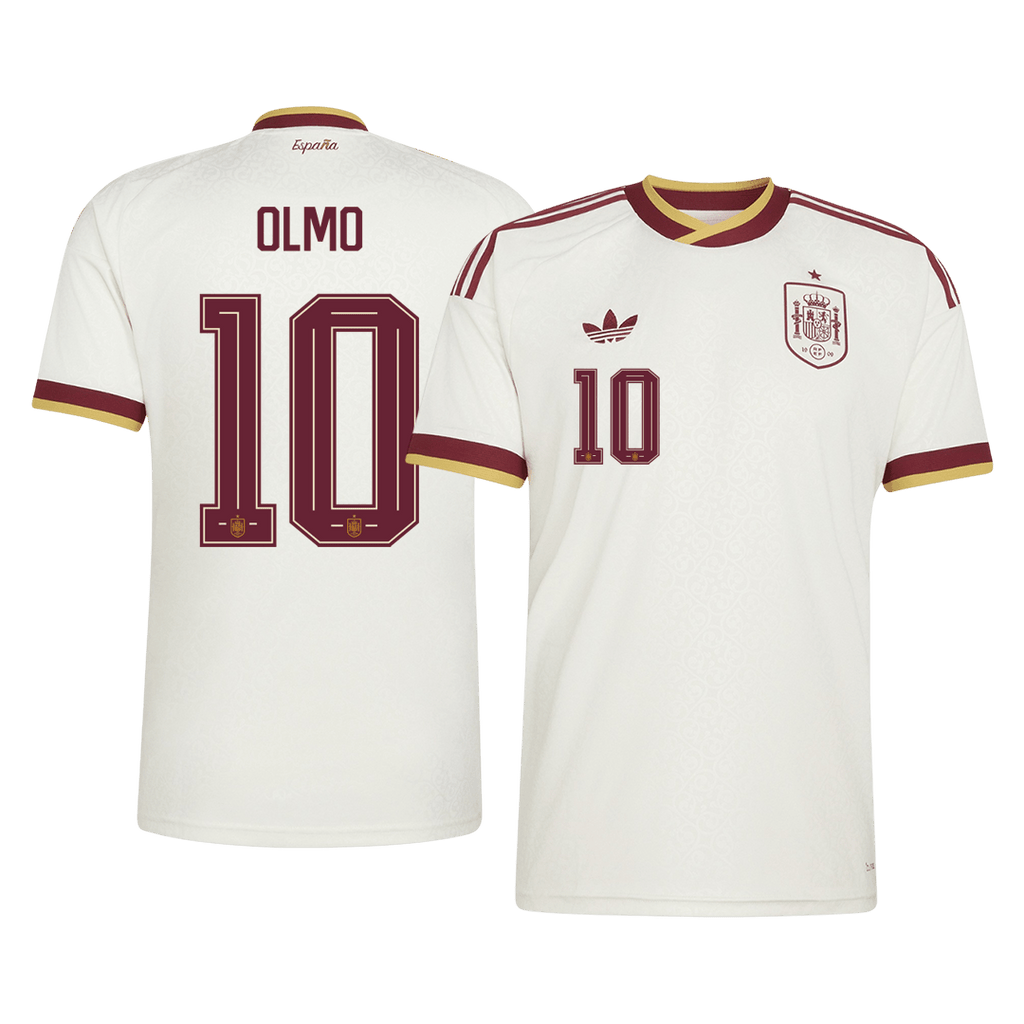 OLMO #10 Spain Away Soccer Jersey World Cup 2026 White