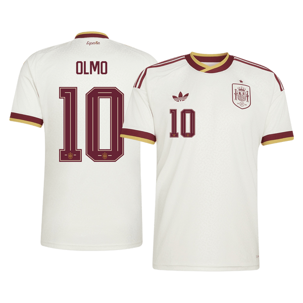 OLMO #10 Spain Away Soccer Jersey World Cup 2026 White - white front view - SmartJerseys