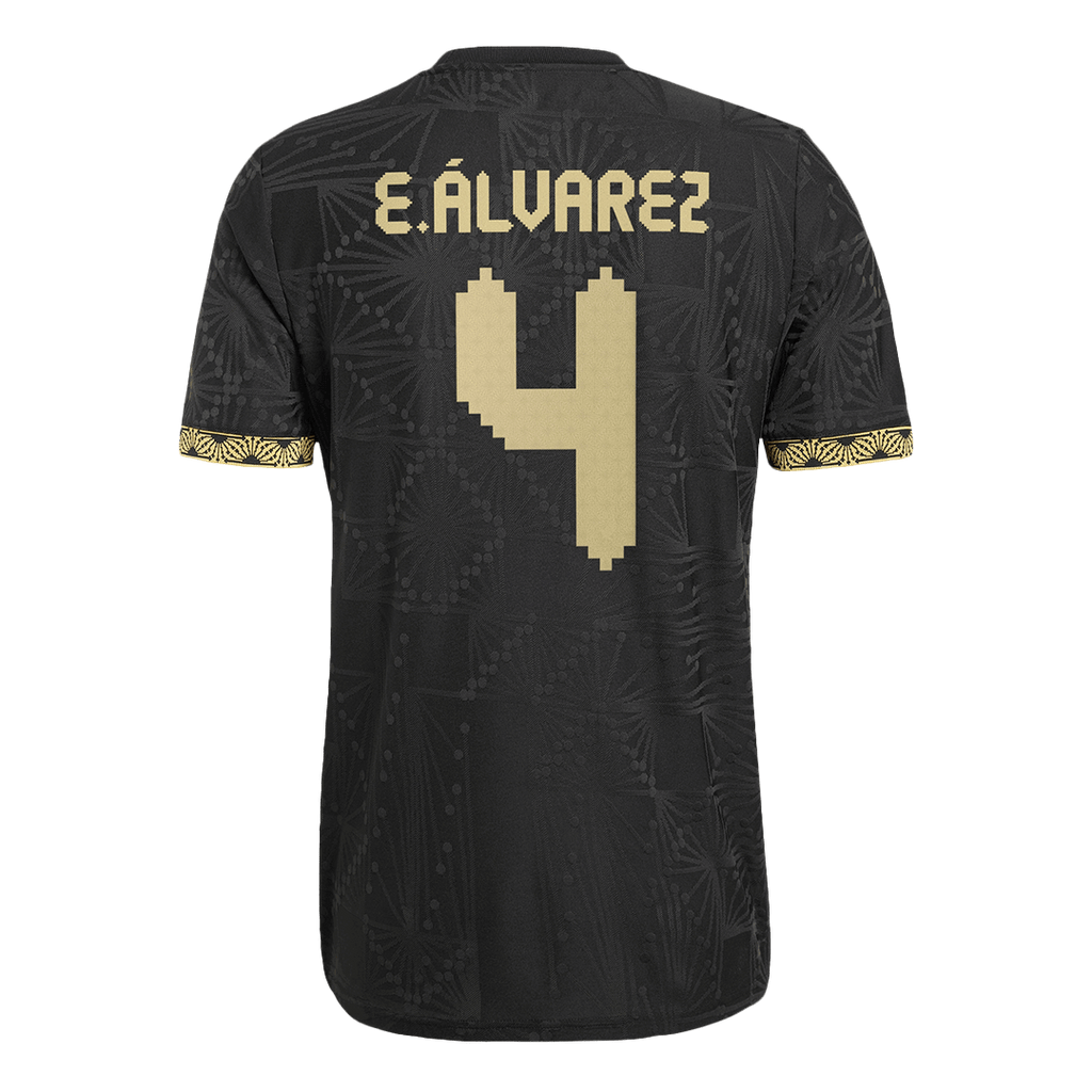 Camiseta de fútbol de visitante de México E. ÁLVAREZ #4, auténtica, 2025 - Copa Oro