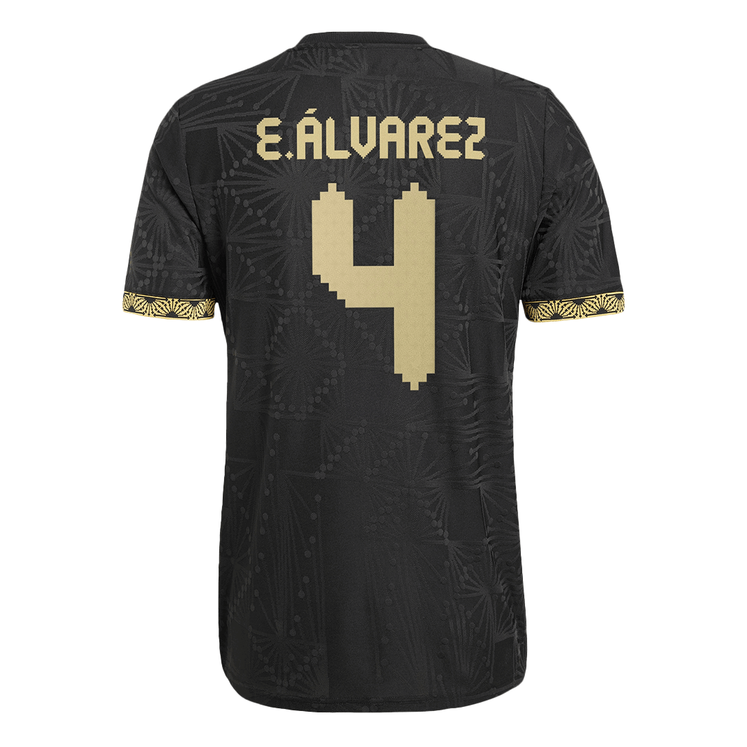 Camiseta de fútbol de visitante de México E. ÁLVAREZ #4, auténtica, 2025 - Copa Oro