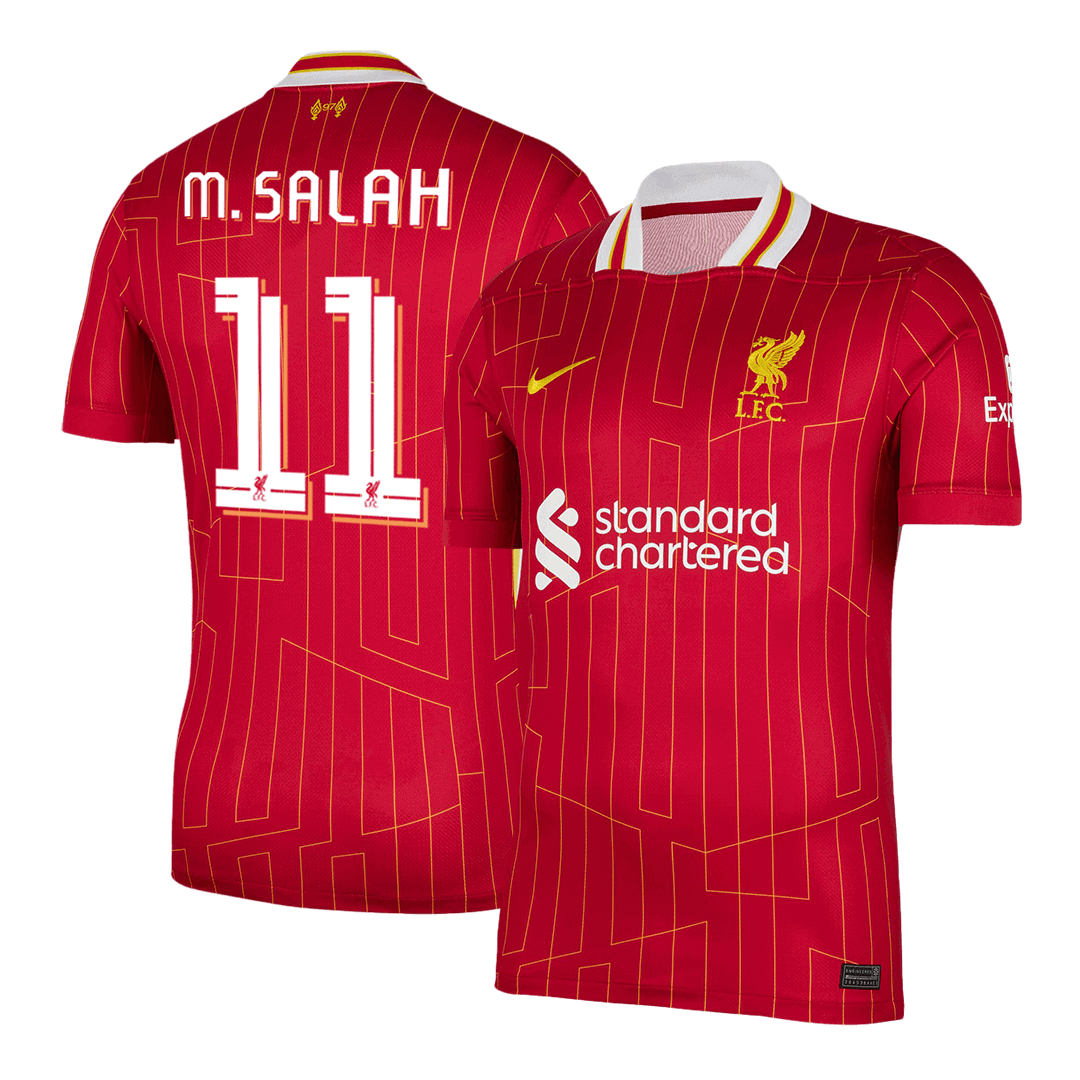 Liverpool M.SALAH #11 Home Soccer Jersey 2024/25 - UCL Edition - Football Shirt | SmartJerseys | Official Quality