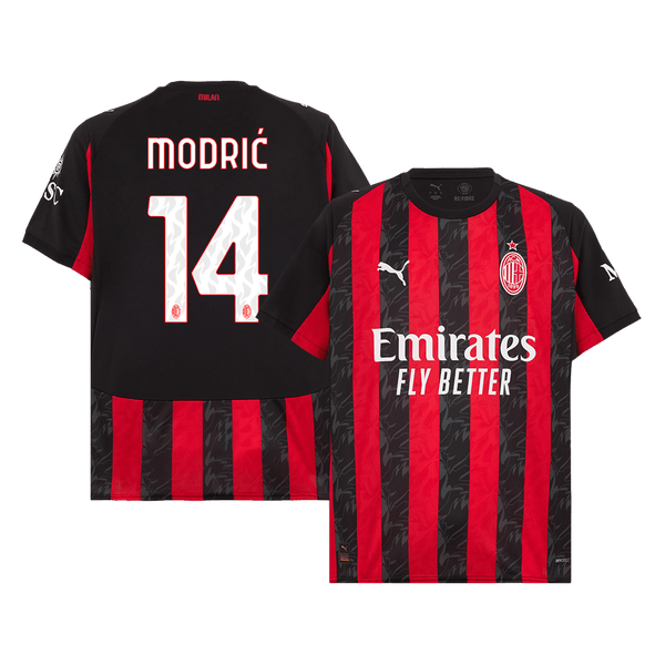 AC Milan MODRIĆ #14 Home Soccer Jersey 2025/26 - Football Shirt | SmartJerseys | Official Quality