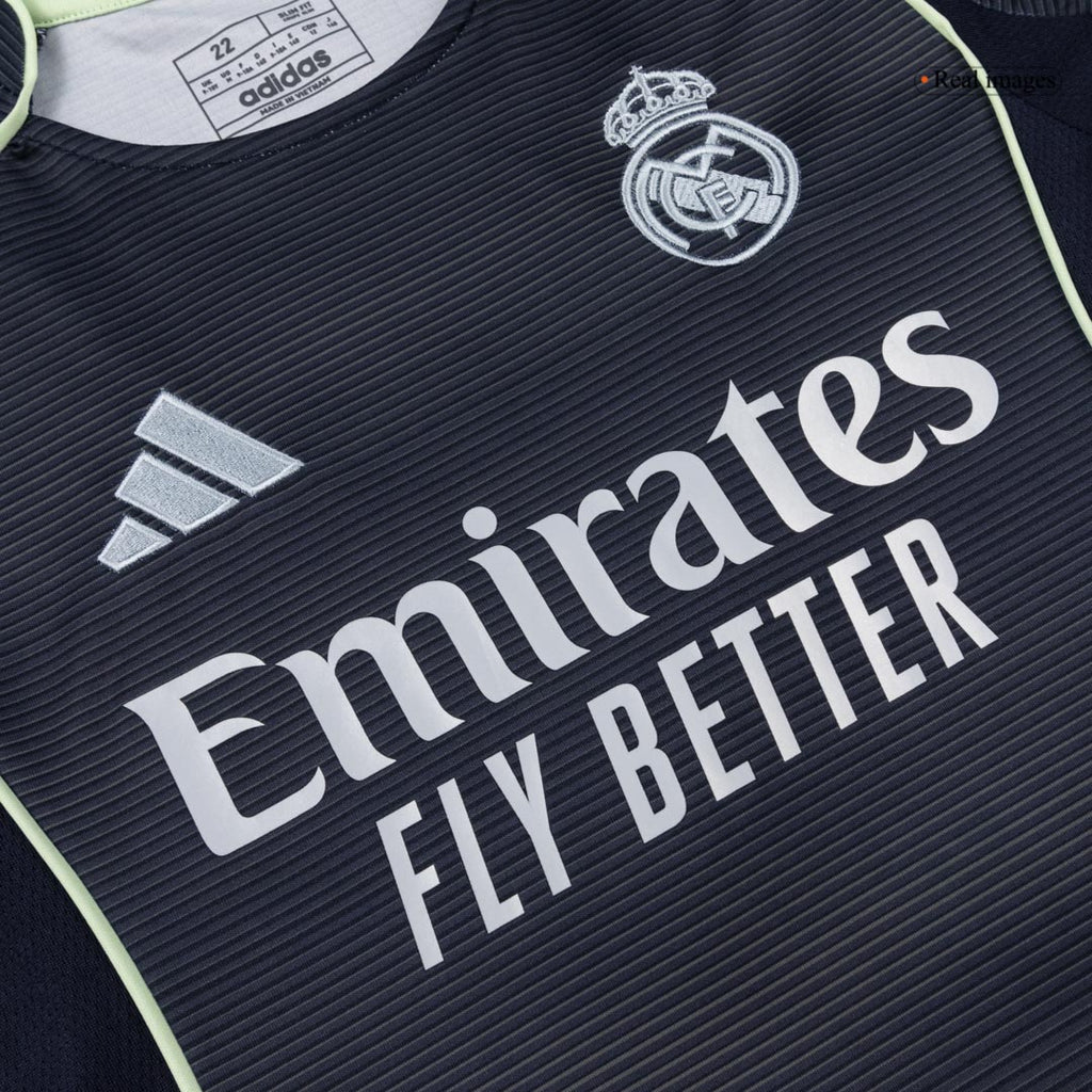 Real Madrid Away Soccer Jersey Kit 2025/26 Kids(Jersey+Shorts)