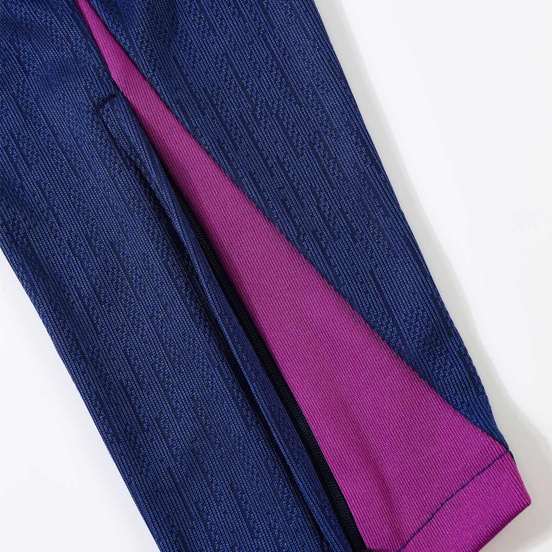 Conjunto de sudadera con cremallera del Barcelona para niños (camiseta y pantalón) 25/26 Azul Marino