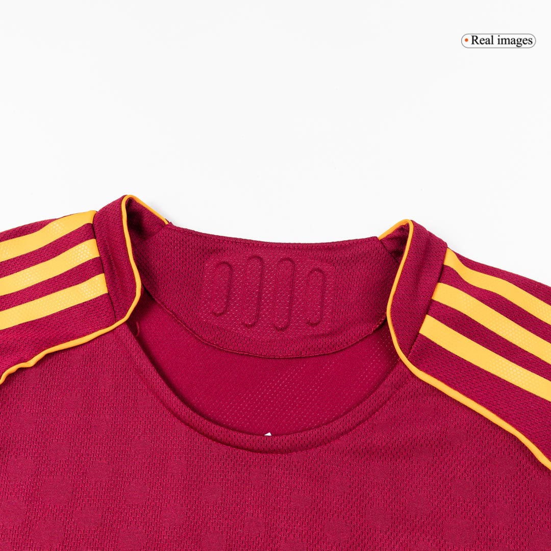 Camiseta de fútbol local de la Roma 25/26 auténtica, roja