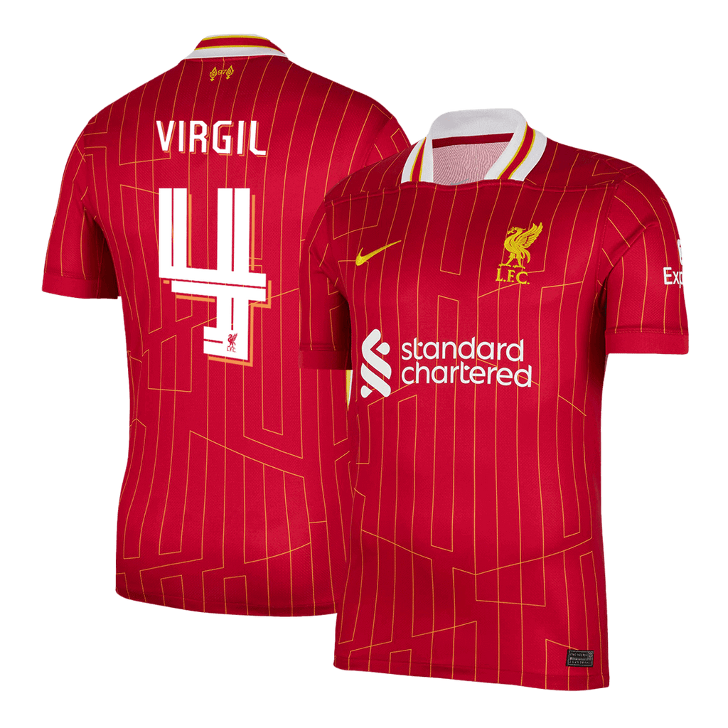 Liverpool VIRGIL #4 Home Soccer Jersey 2024/25 - UCL Edition - Football Shirt | SmartJerseys | Official Quality