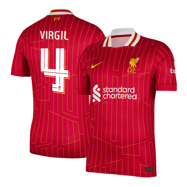 Liverpool VIRGIL #4 Home Soccer Jersey 2024/25 - UCL Edition - Football Shirt | SmartJerseys | Official Quality