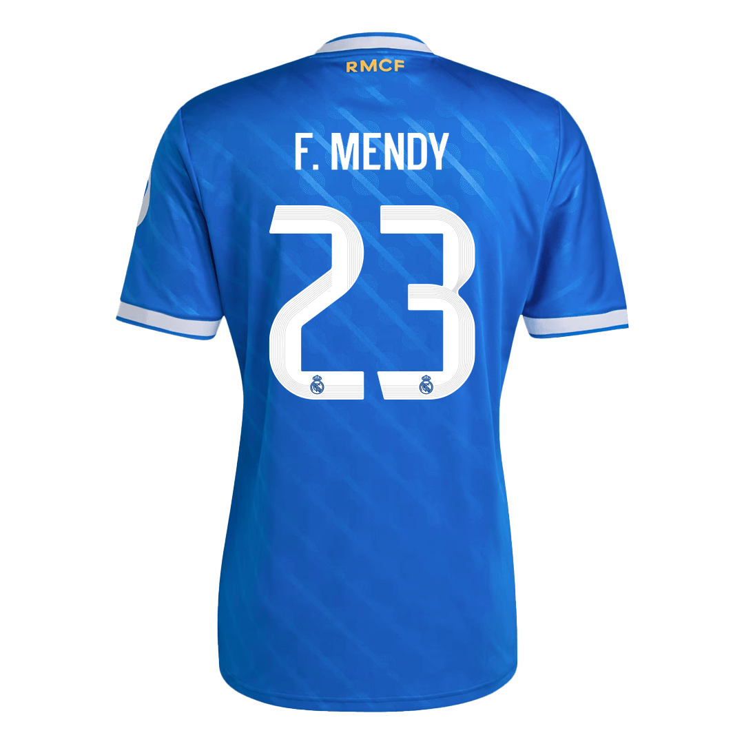 Camiseta de fútbol de visitante del Real Madrid F. MENDY #23 2025/26