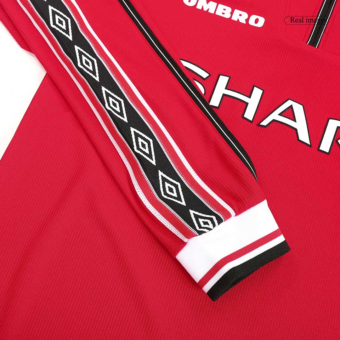 Maillot rétro domicile de Manchester United 1998/99 - Manches longues