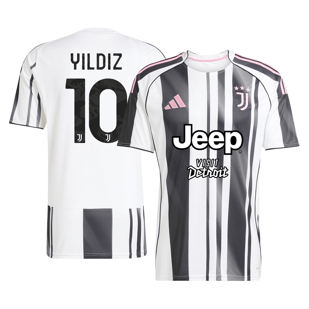 YILDIZ #10 Juventus Home Soccer Jersey 2025/26 Black&White - Football Shirt | SmartJerseys | Official Quality
