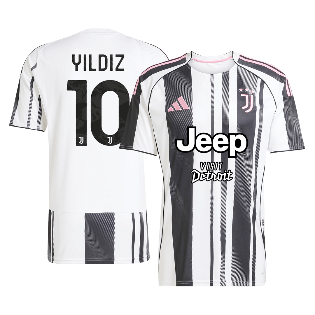 YILDIZ #10 Juventus Home Soccer Jersey 2025/26 Black&White - Football Shirt | SmartJerseys | Official Quality