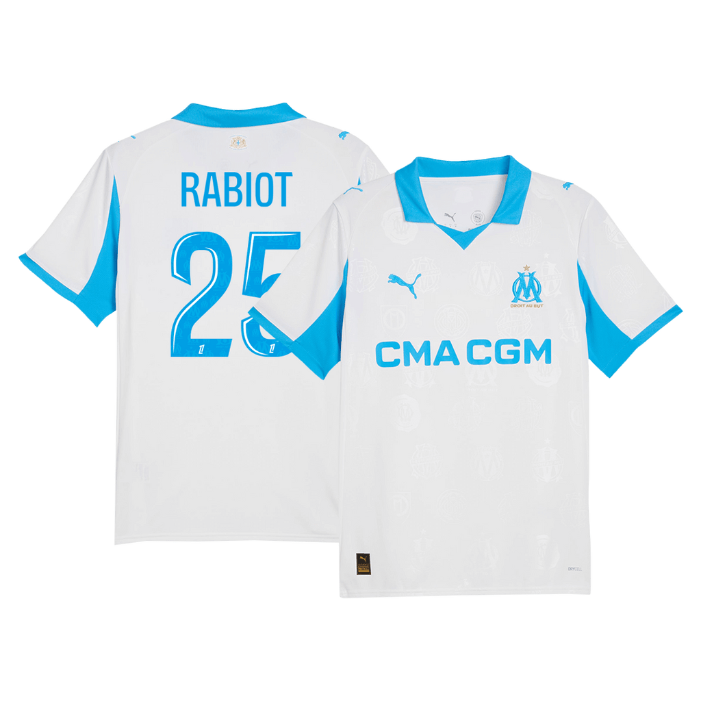 Marseille RABIOT #25 Home Soccer Jersey 2025/26 - Football Shirt | SmartJerseys | Official Quality