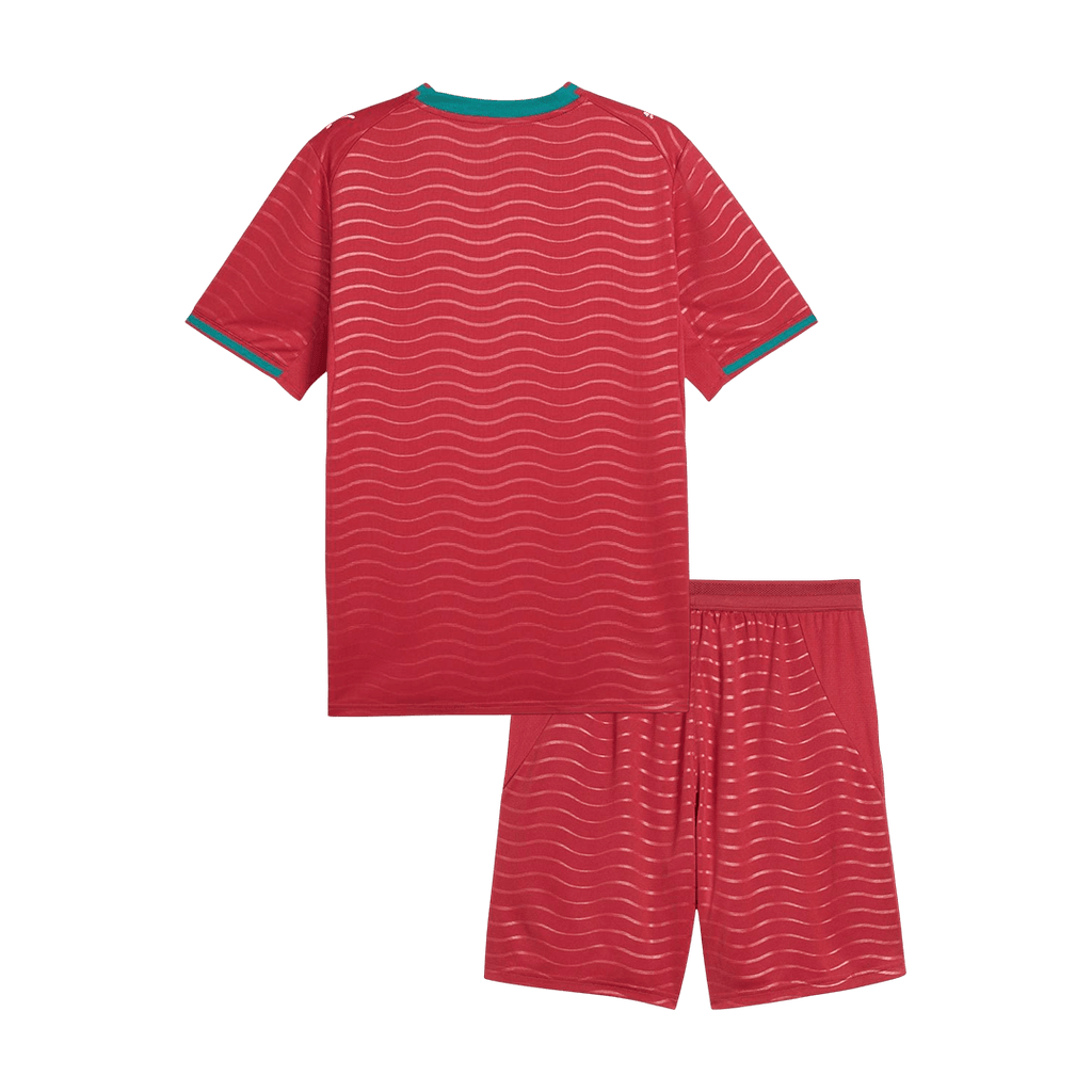Kid's Portugal Home Soccer Jersey Kit(Jersey+Shorts) World Cup 2026 Red