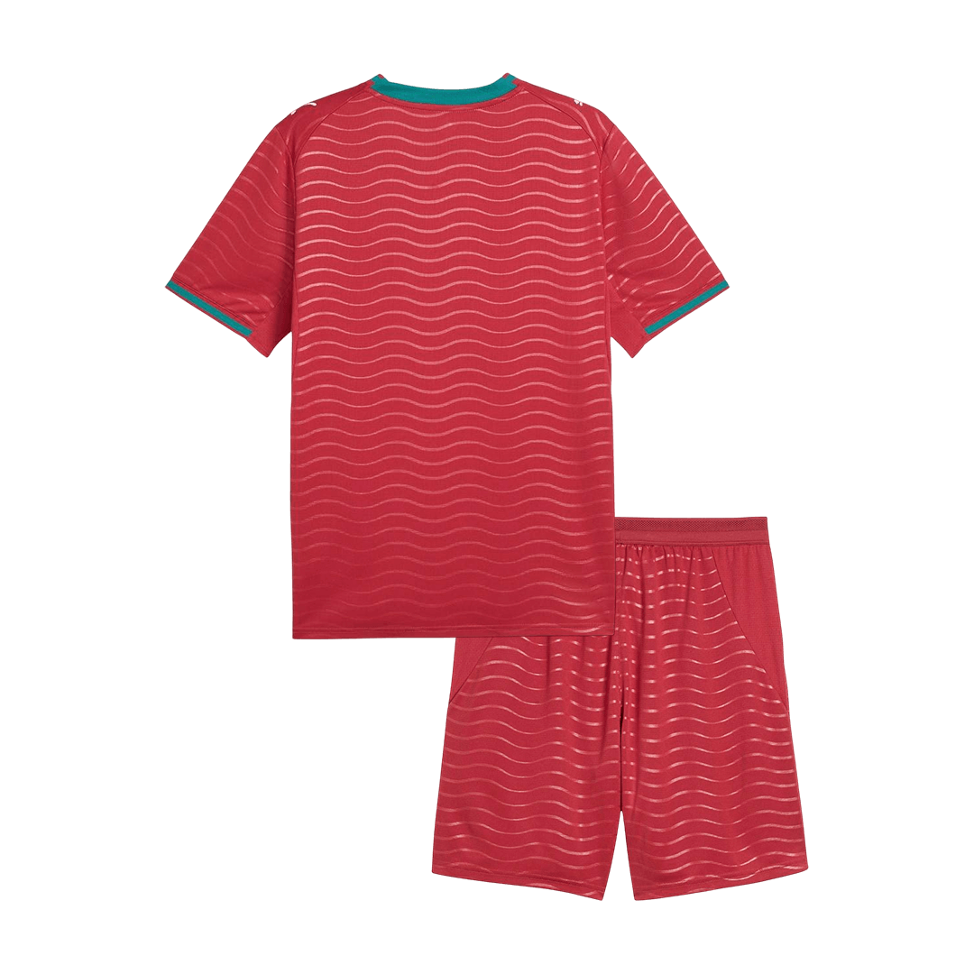 Kid's Portugal Home Soccer Jersey Kit(Jersey+Shorts) World Cup 2026 Red