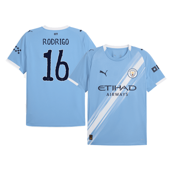 Manchester City RODRIGO #16 Home Soccer Jersey 2025/26 - Football Shirt | SmartJerseys | Official Quality