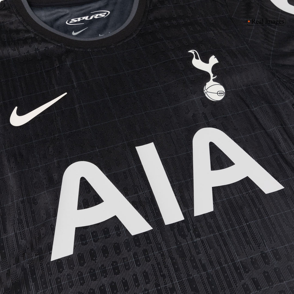 Camiseta de fútbol auténtica del Tottenham Hotspur de visitante 25/26, negra