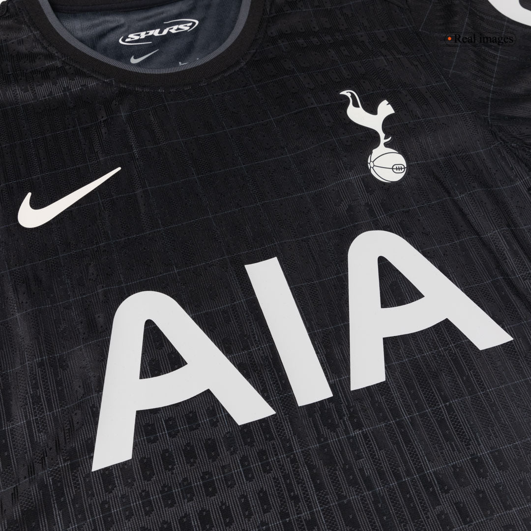 Camiseta de fútbol auténtica del Tottenham Hotspur de visitante 25/26, negra