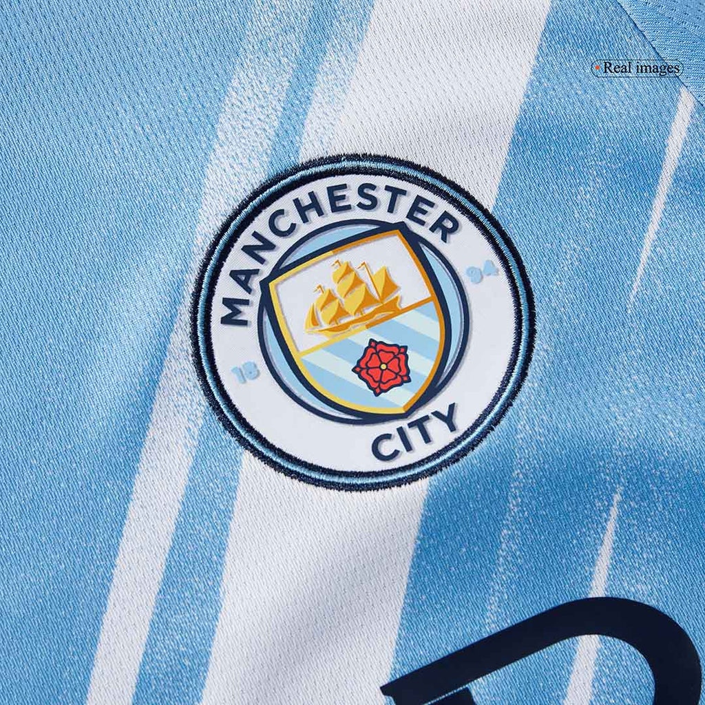 Manchester City Long Sleeve Home Soccer Jersey 2025/26
