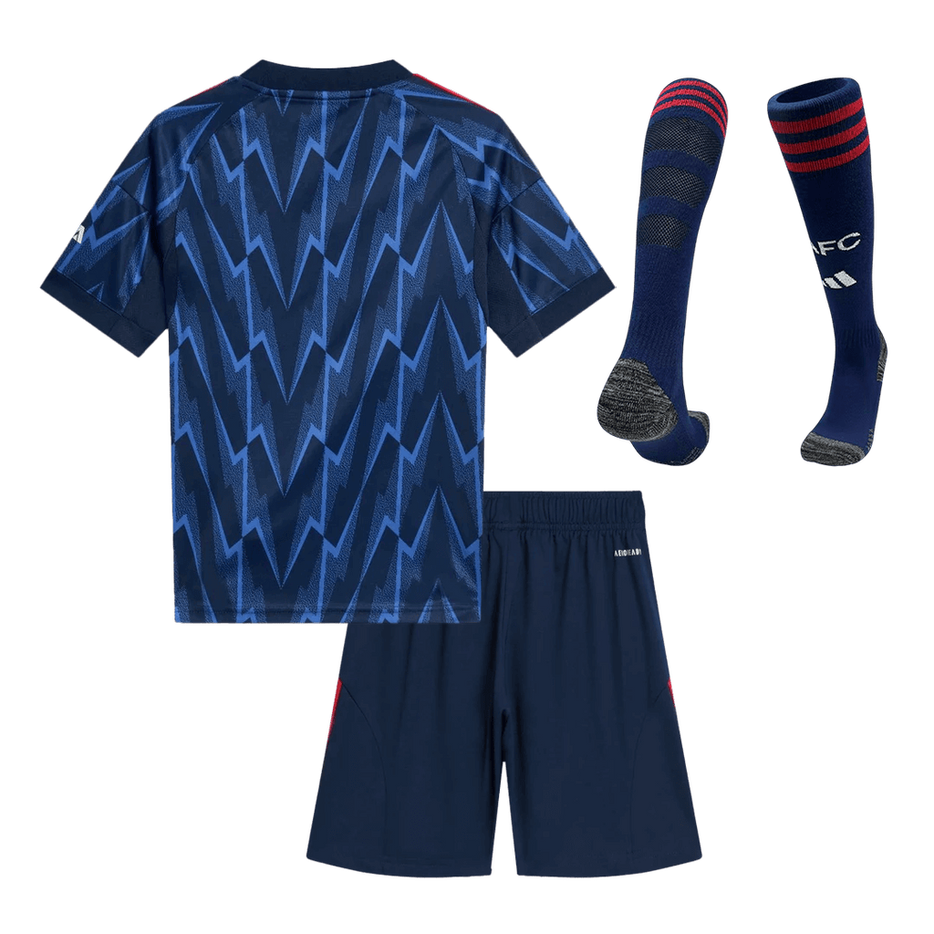 Kid's Arsenal Away Soccer Jersey Kit(Jersey+Shorts+Socks) 2025/26 Blue