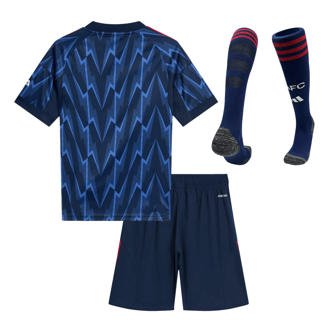 Kid's Arsenal Away Soccer Jersey Kit(Jersey+Shorts+Socks) 2025/26 Blue