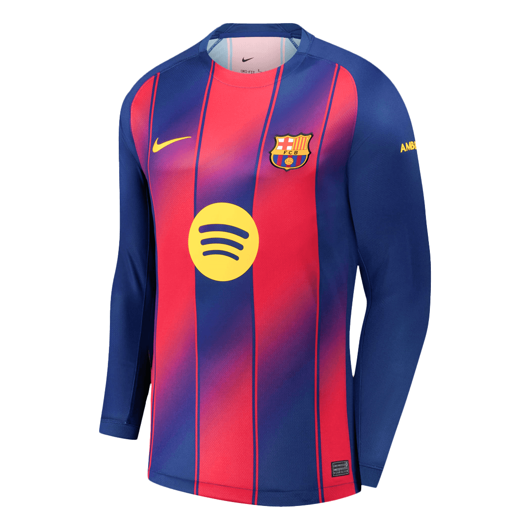 Barcelona Long Sleeve Home Soccer Jersey 2025/26 - Football Shirt | SmartJerseys | Official Quality
