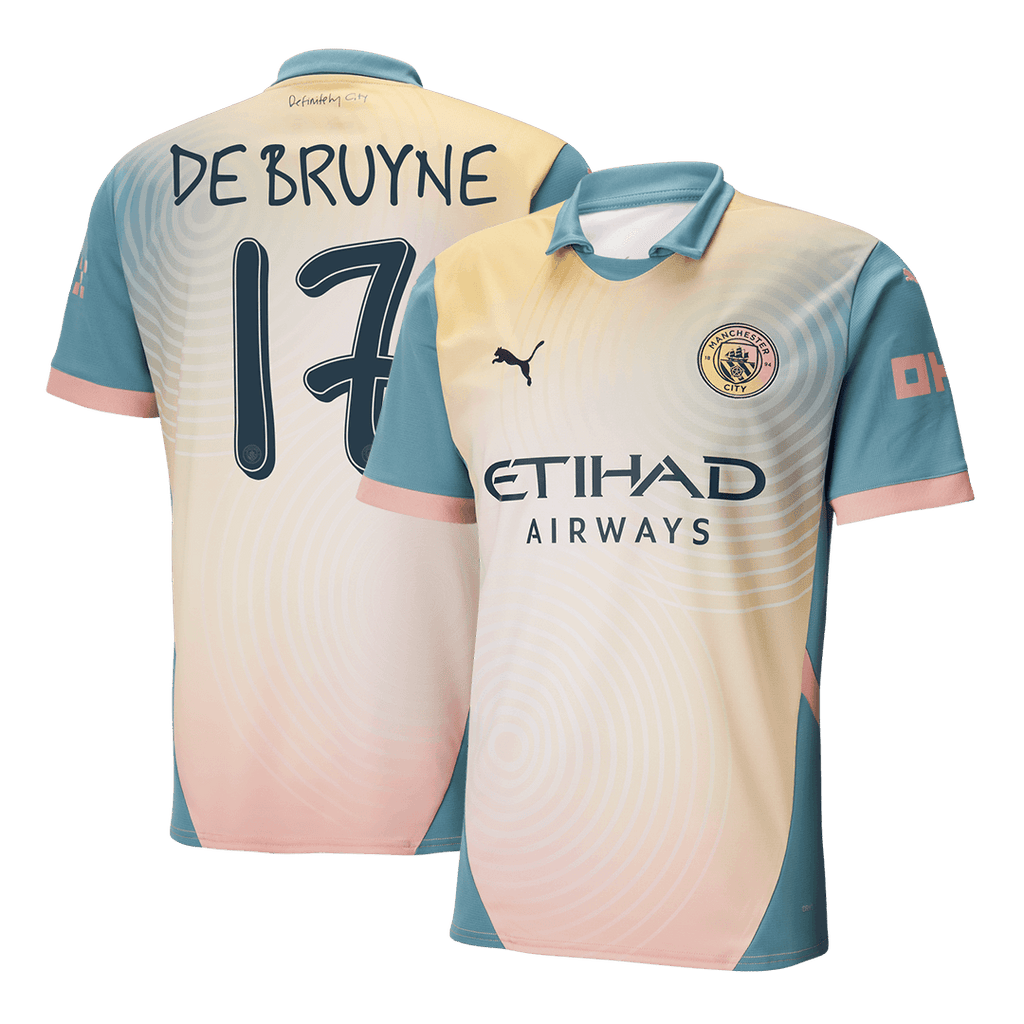 Manchester City DE BRUYNE #17 Fourth Away Soccer Jersey 2024/25 - Definitely City - Football Shirt | SmartJerseys | Official Quality