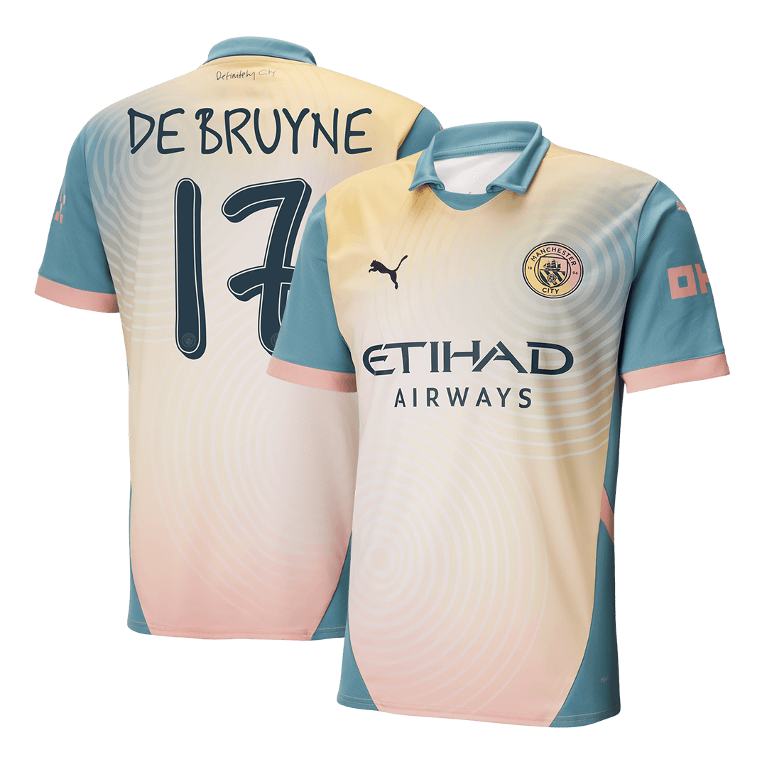 Manchester City DE BRUYNE #17 Fourth Away Soccer Jersey 2024/25 - Definitely City - Football Shirt | SmartJerseys | Official Quality