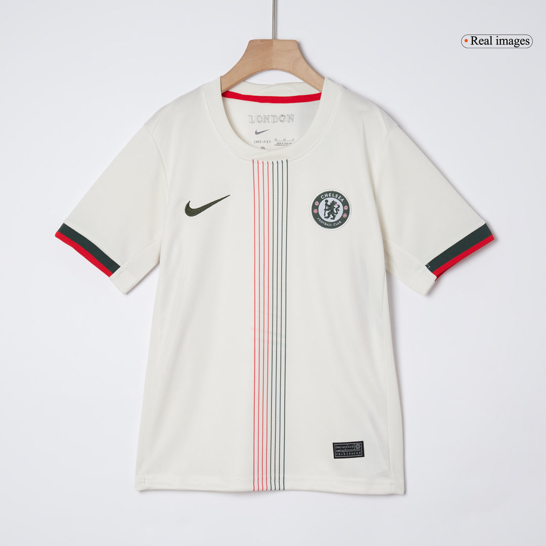 Camiseta de visitante del Chelsea 2025/26 para niños (camiseta y pantalón corto)