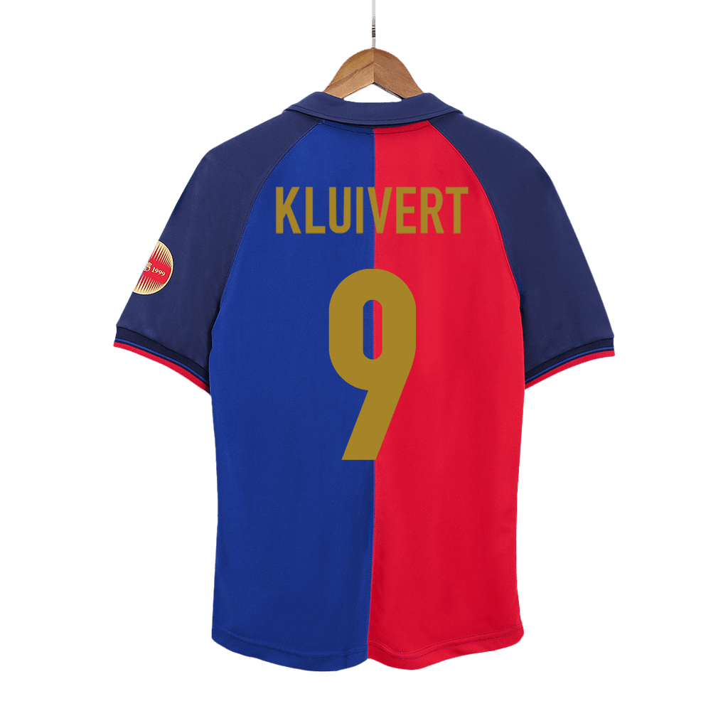 Barcelona KLUIVERT #9 Home Soccer Jersey Retro 1999/00 - 100th Anniversary - Football Shirt | SmartJerseys | Official Quality