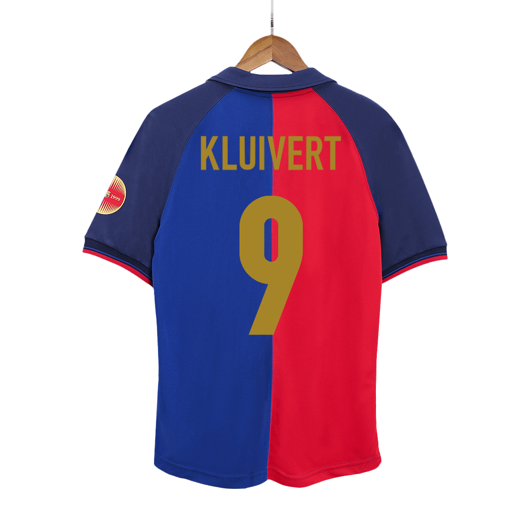 Barcelona KLUIVERT #9 Home Soccer Jersey Retro 1999/00 - 100th Anniversary - Football Shirt | SmartJerseys | Official Quality