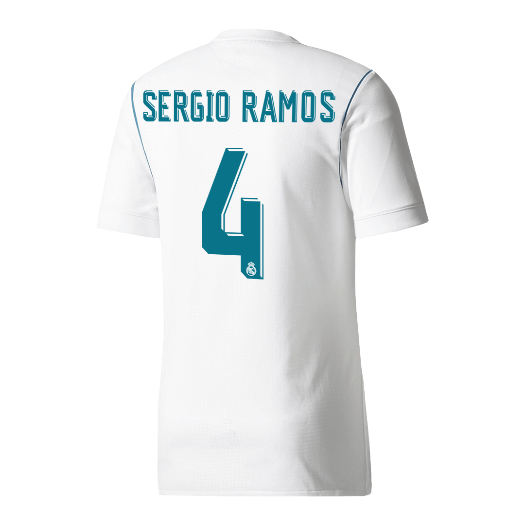 Real Madrid SERGIO RAMOS #4 Home Soccer Jersey Retro 2017/18 - Football Shirt | SmartJerseys | Official Quality