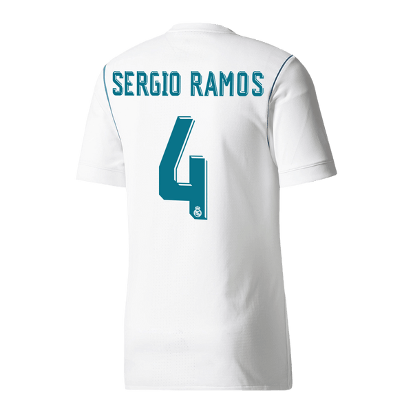 Real Madrid SERGIO RAMOS #4 Home Soccer Jersey Retro 2017/18 - Football Shirt | SmartJerseys | Official Quality