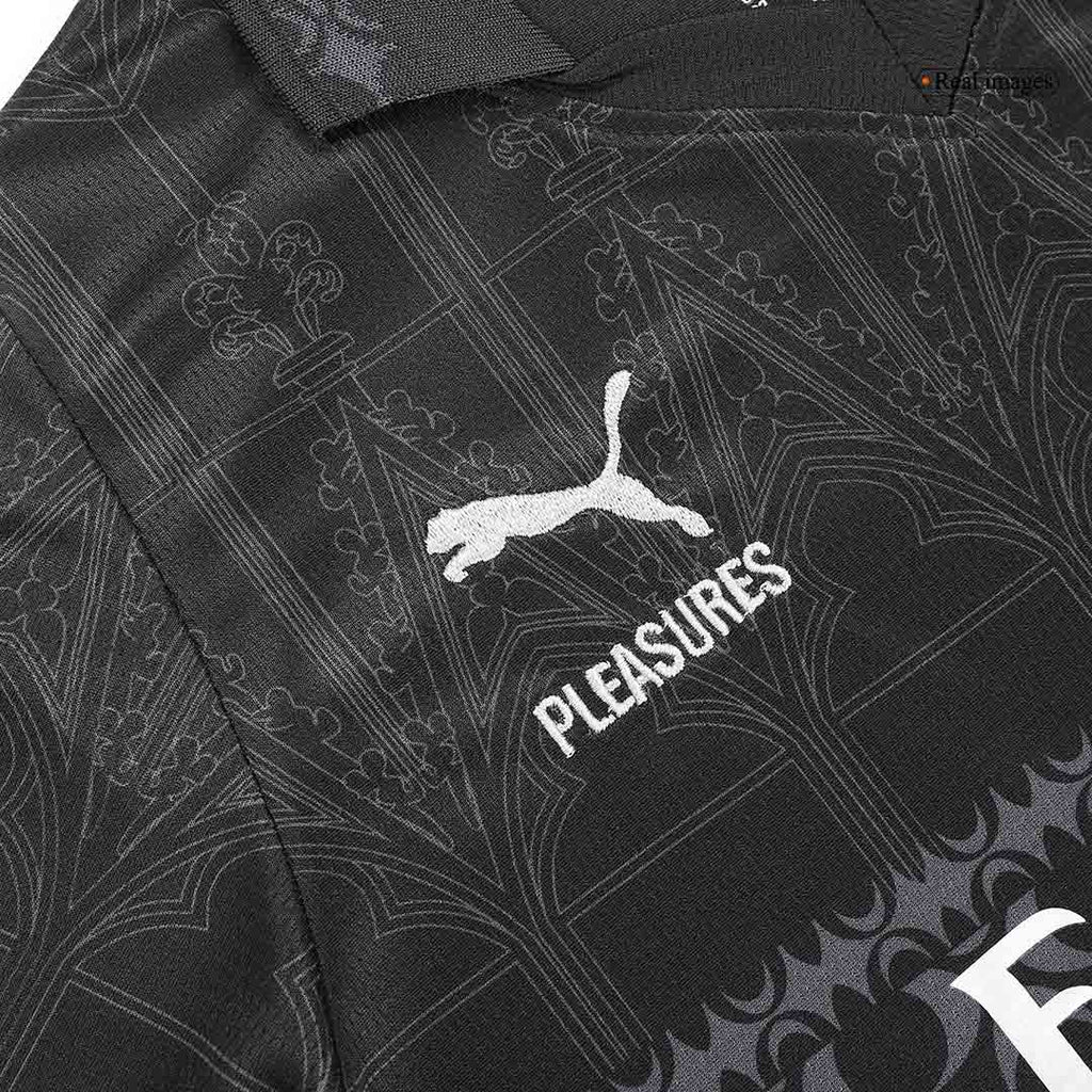 Maillot extérieur AC Milan x Pleasures quatrième tenue 2023/24 pour enfants (maillot + short)