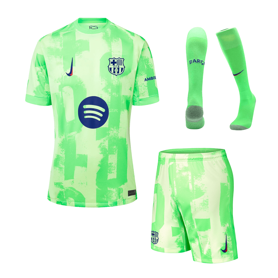 Barcelona Third Away Soccer Jersey Kit 2024/25 (Jersey+Shorts+Socks) - (Spotify Logo Without Text) - Football Shirt | SmartJerseys | Official Quality