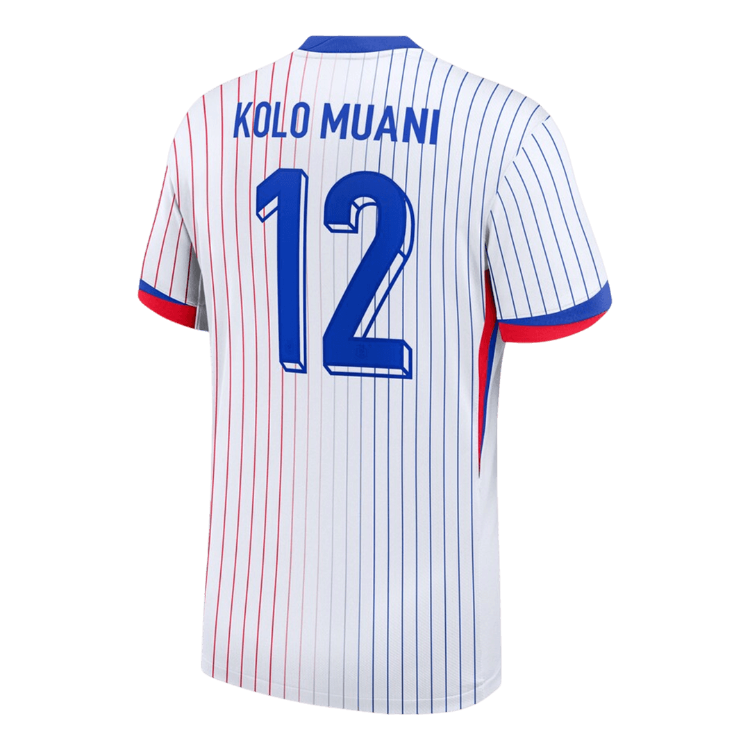 KOLO MUANI#12 France Euro Maillot de foot extérieur 2024 Blanc