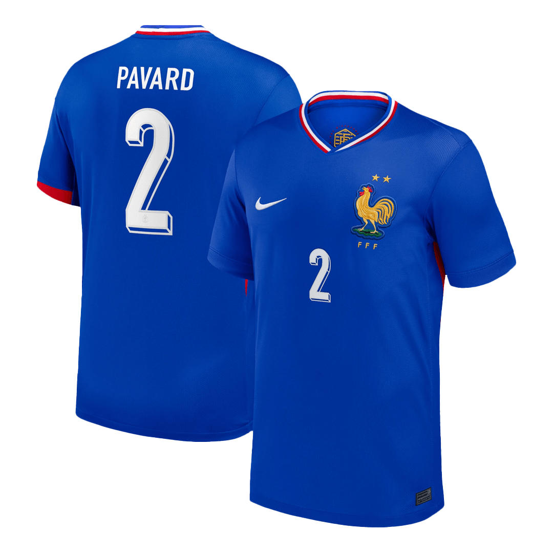PAVARD #2 France Euro Home Soccer Jersey 2024 Blue - Football Shirt | SmartJerseys | Official Quality