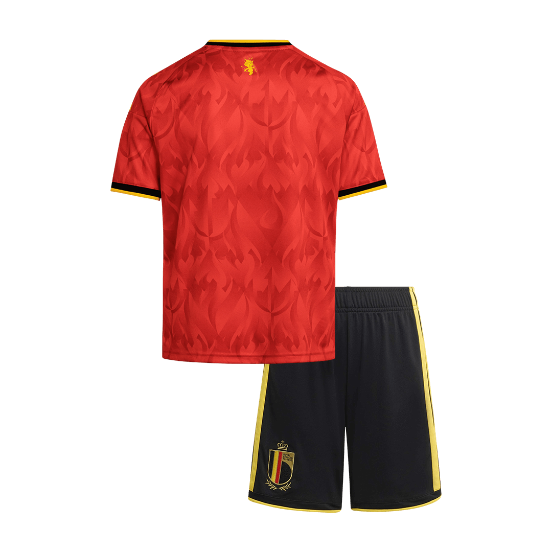 Kid's Belgium Home Soccer Jersey Kit(Jersey+Shorts) 25/26 Red