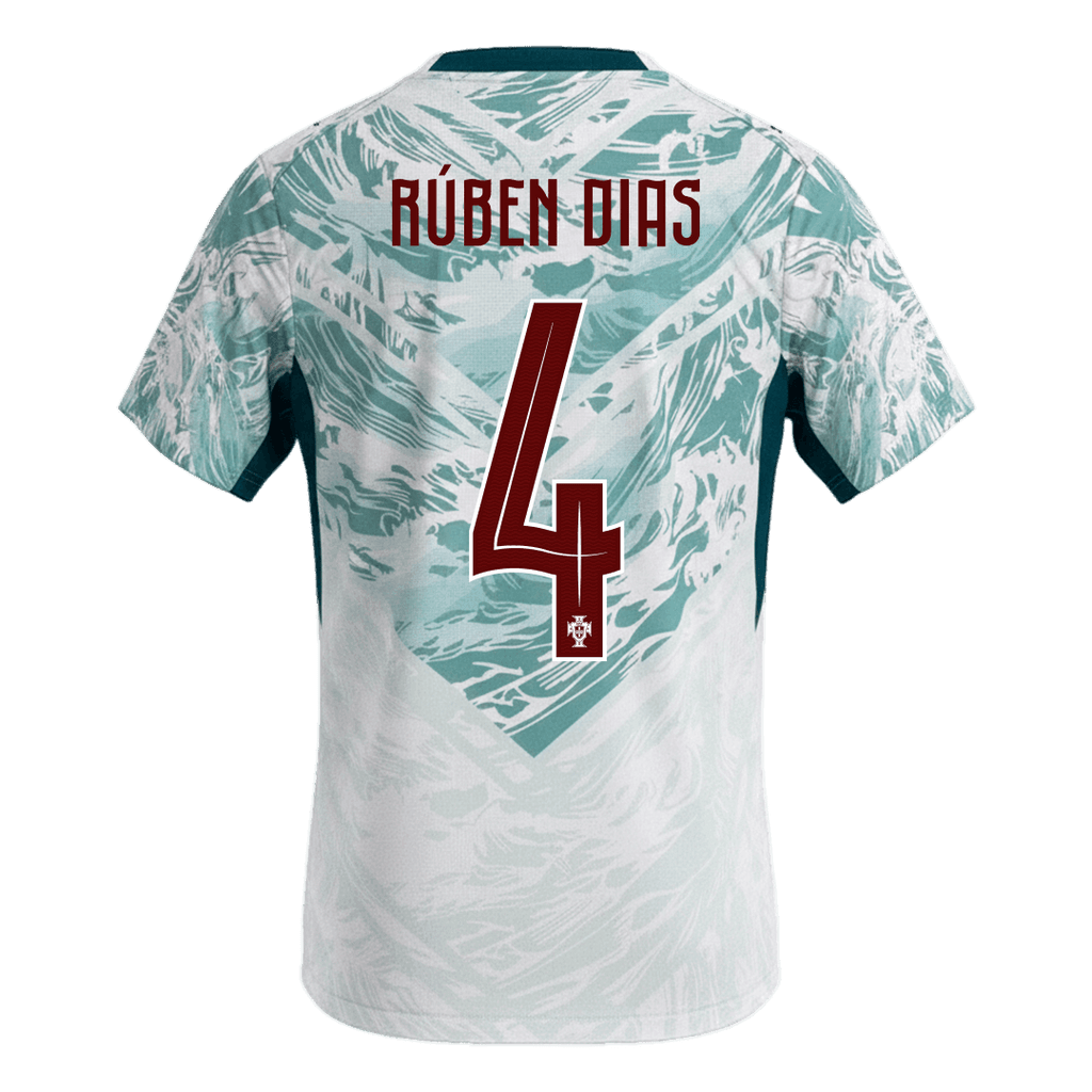 RÚBEN DIAS #4 Portugal Away Soccer Jersey World Cup 2026 White&Green