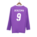 Real Madrid BENZEMA #9 Away Soccer Jersey Retro 2016/17 - Long Sleeve - Football Shirt | SmartJerseys | Official Quality