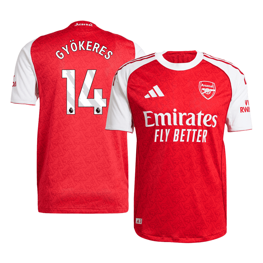 Arsenal GYÖKERES #14 Home Soccer Jersey Authentic 2025/26 - Football Shirt | SmartJerseys | Official Quality