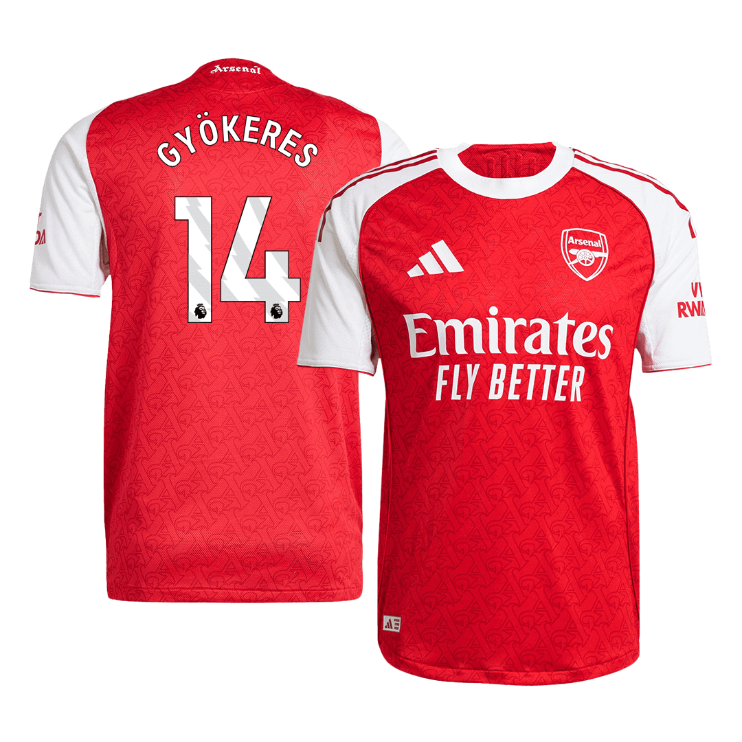 Arsenal GYÖKERES #14 Home Soccer Jersey Authentic 2025/26 - Football Shirt | SmartJerseys | Official Quality
