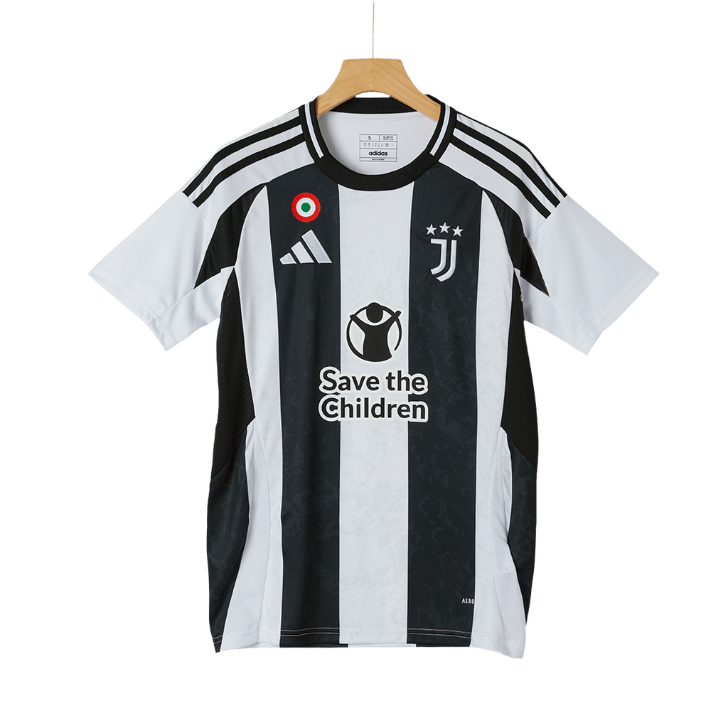Juventus Home Soccer Jersey 2024/25- Save The Children Sponsor