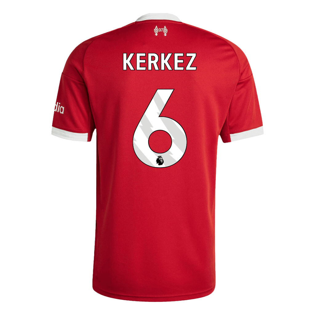 Liverpool KERKEZ #6 Home Soccer Jersey 2025/26