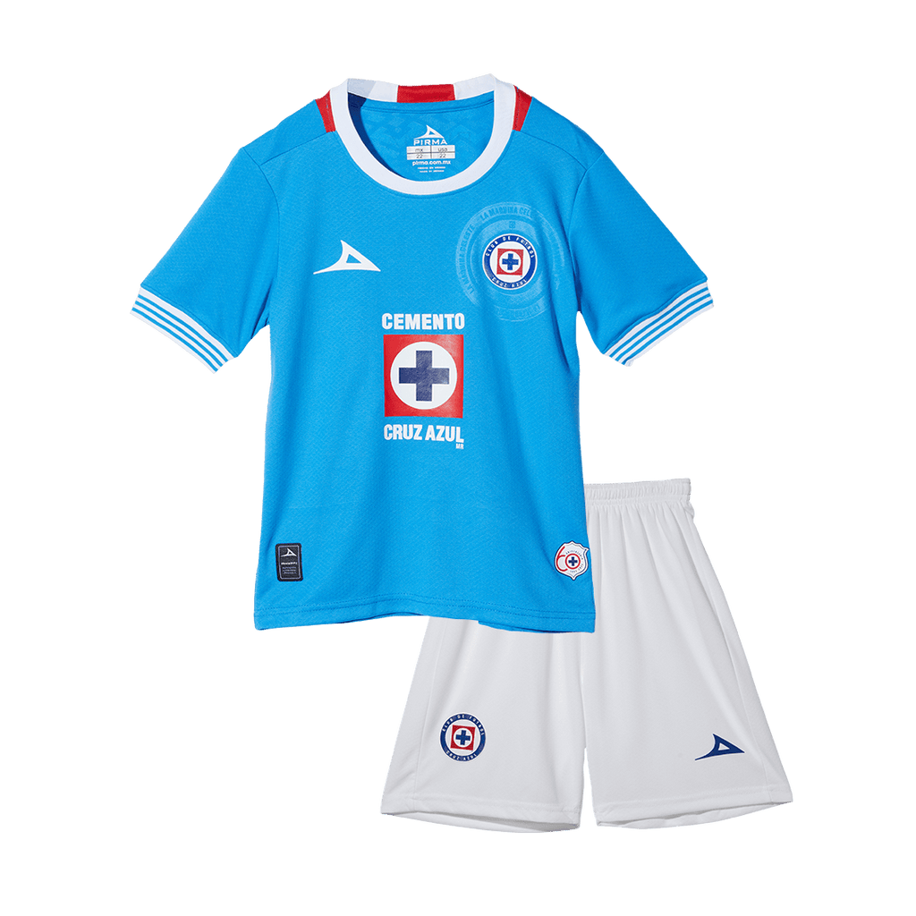 Cruz Azul Home Soccer Jersey Kit 2024/25 Kids(Jersey+Shorts) - Football Shirt | SmartJerseys | Official Quality