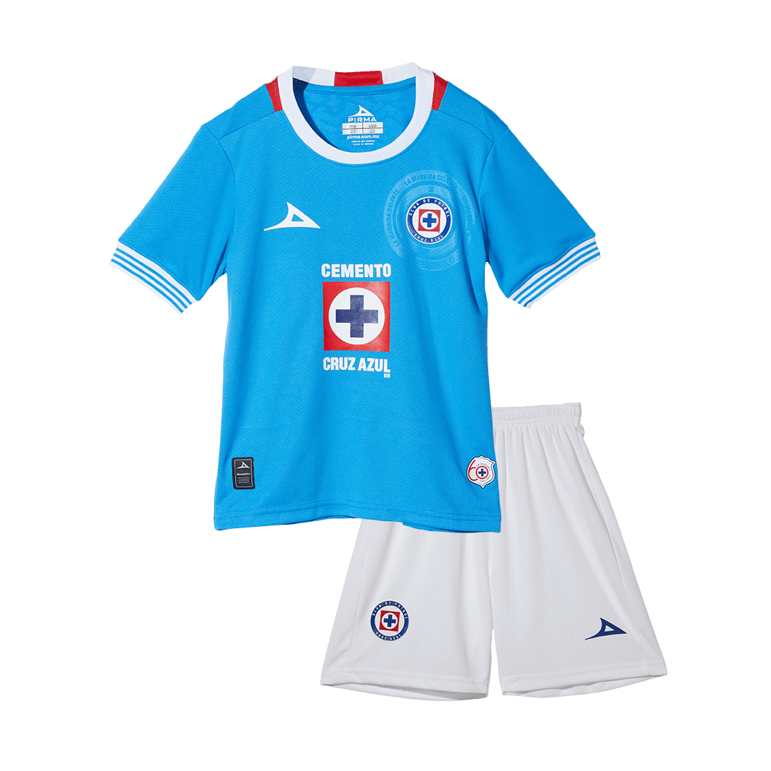 Cruz Azul Home Soccer Jersey Kit 2024/25 Kids(Jersey+Shorts) - Football Shirt | SmartJerseys | Official Quality