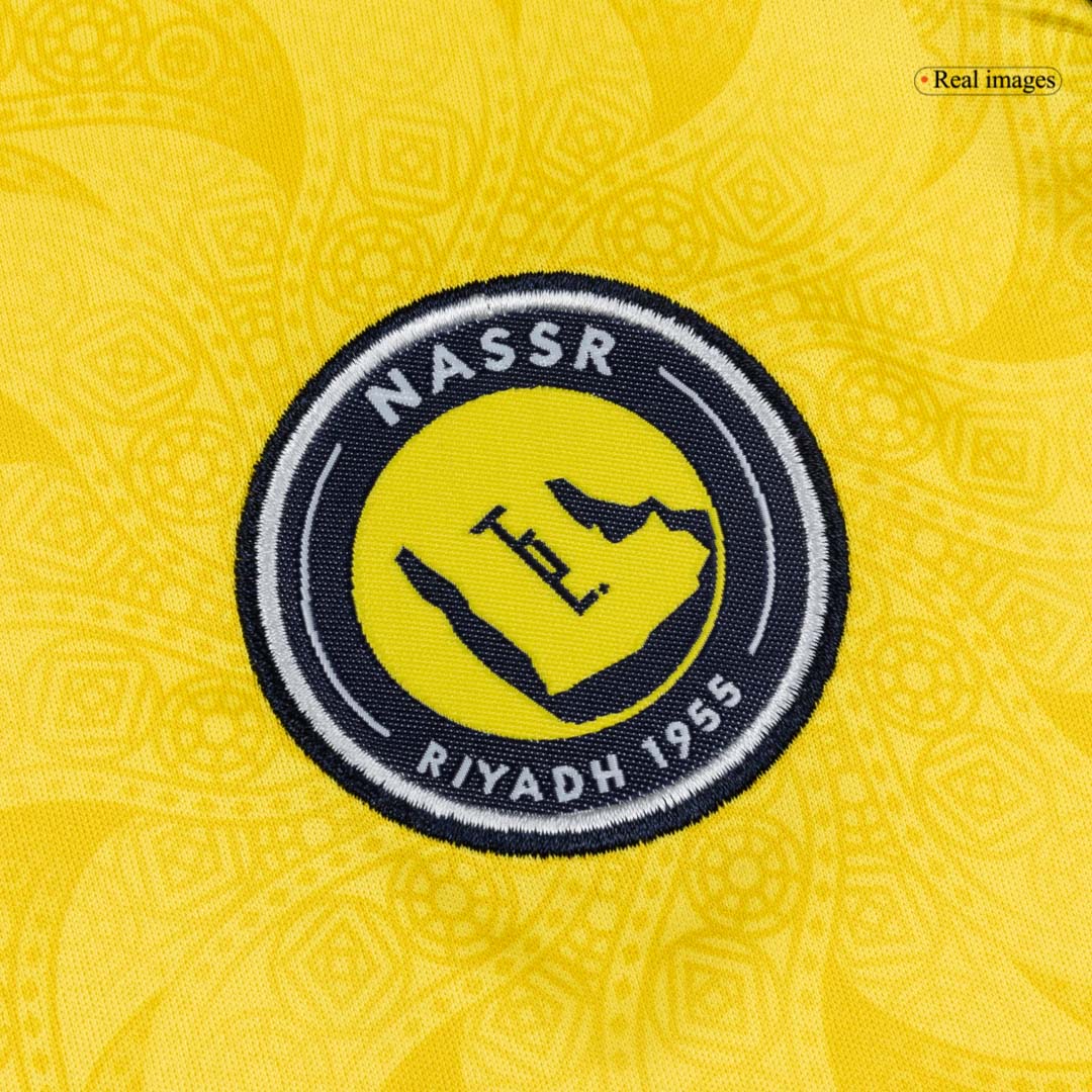 Camiseta de fútbol local del Al Nassr para niños, color amarillo, 25/26