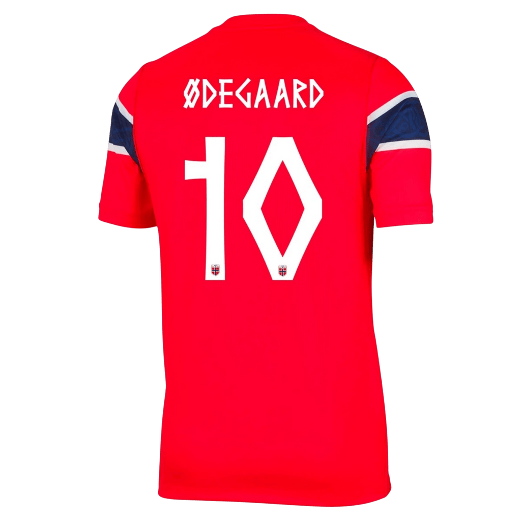 Ødegaard #10 Norway Home Soccer Jersey World Cup 2026 - original front view - SmartJerseys