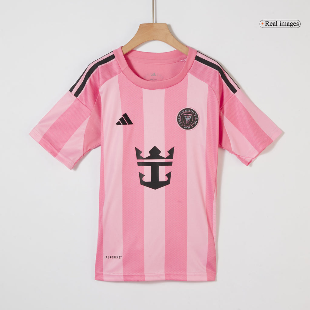 Inter Miami CF Home Soccer Jersey Kit 2025 Kids(Jersey+Shorts)